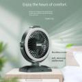Oscillating Rechargeable Table  Fan with LED Light + USB to  Charge your Phone. 6000mah  Battery