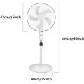 16` Solar Powered 3 Speed  Ocillating Fan