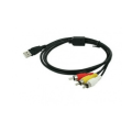 USB to 3RCA Male AV Cable 1.5m