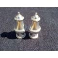 Vintage Retro Lanthe silver plated salt and pepper shakers