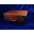 Vintage Brown Faux Leather Travelling Suitcase