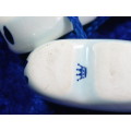 A collection of 3 Vintage Delft ornaments - Ashtray, Clog and Spoon