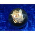 Vintage Glass and rose Paperweight - 1960's