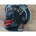 Vintage ceramic African Woman wall Plaque - Capri, Italy