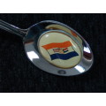 Vintage collectable souvenir display spoon - Old SA Flag