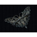 Vintage solid silver Butterfly Brooch