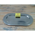 Vintage stainless steel oval Tray