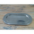 Vintage stainless steel oval Tray
