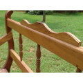 Vintage Riempie bench 110cm wide. Posibly yellow wood or origon pine, not sure