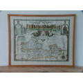Vintage Map - Barkshire 1350 - Framed with glass