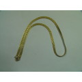 Vintage flat link gold tone Necklace