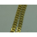 Vintage flat link gold tone Necklace