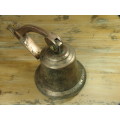 Large solid copper millennium 2000 wall mounted Bell, 18cm x 13cm