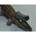 Cast Alluminium Crocodile Nut Cracker, Vintage, large 36cm long