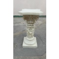 Vintage Pedestal, Roman carvings, 45cm high