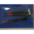 Spin Sport Dart Shafts, 1/4 BSF, pack of 3 - Black and red - original packing, vintage