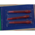 SpinSport Dart Shafts, pack of 3, 1/4 BSF - Red - in original packing, vintage