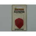 Harrows Polyester Dart Flights, set of 3, Red - original packing, vintage
