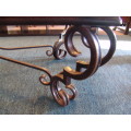 Wrought Iron and glass coffee Table - 120cm x 80cm x 40cm, Vintage, excellent condition