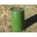 Vintage large green Caltex 4 galon paraffin Tin, 42cm high, 25cm diameter