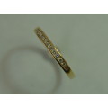 18ct Yellow gold Half Eternity Ring with 11 diamonds, 0,13ct, colour I, VS/SI - NWJ Valuation cert.