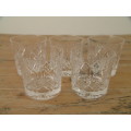 Crystal Whiskey Glasses, set of 4 - vintage + 1 free