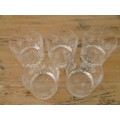 Crystal Whiskey Glasses, set of 4 - vintage + 1 free