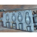 Vintage Ajax lead melting mould for fishing sinkers, size 1cm to 4cm