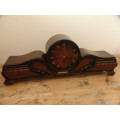 Large vintage wooden Mantel Clock, not working - 72cm x 14cm x 27cm