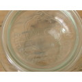 Vintage Weck Rundrand glass Jar with lid, diameter 14cm x 10cm deep