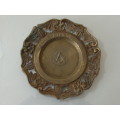 Masonic Free Mason solid brass Plaque, Losie Piet Retief, 15cm diameter, 550g