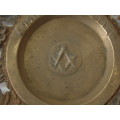 Masonic Free Mason solid brass Plaque, Losie Piet Retief, 15cm diameter, 550g