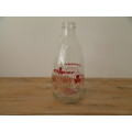 Vintage Clover Milk glass bottle, one litre, excellent condition