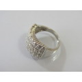 Vintage 925 heavy Silver Ring, stamped, 7.1g