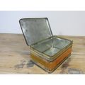 Antique Mazawattee tea tin with hinged lid, rare, 18cm x 11cm x 7cm