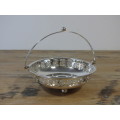 E & JL silver plated small Bowl with handle and bun feet, 13cm diameter, excellent condition