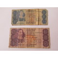 Old SA R2 and R5 bank notes *Another of our MONTHLY no reserve antiques and collectables Auction