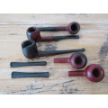 Lot of vintage wooden pipes