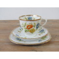 Royal Albert Crown China Floral porcelain tea Trio's, 3 available, bid per each, excellent condition