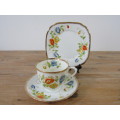 Royal Albert Crown China Floral porcelain tea Trio's, 3 available, bid per each, excellent condition