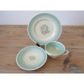 Susie Cooper Tea Trio's, casino shape, 10 available, bid per each, excellent condition