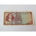 Old SA R1 Bank note, TW de Jongh, A series