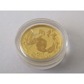 2008 1/10 oz 24ct Gold R1 proof coin in capsule, 2010 Fifa, mint and unused condition
