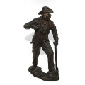 Original rare Phil Minnaar bronze statue of a Boer war Verkenner / Scout, signed and numbered, 32cm