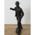 Original rare Phil Minnaar bronze statue of a Boer war Verkenner / Scout, signed and numbered, 32cm