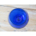 Blue and clear glass Goblet vase, 19cm high, excellent condition