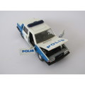 Vintage collectable die cast scale model, Corgi Volvo Turbo Polis car with opening doors and bonnet