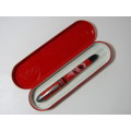 Vintage 1998 Coca Cola Stypen "Football" fountain Pen in metal case and with unused Ink Cartridge