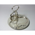 Vintage Yeoman silverplated Condiment Tray with Sandland Ware Butter Dish and Jam Pot ,incl utensils