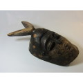 Very rare Antique wooden African Mask, 30cm x 16cm